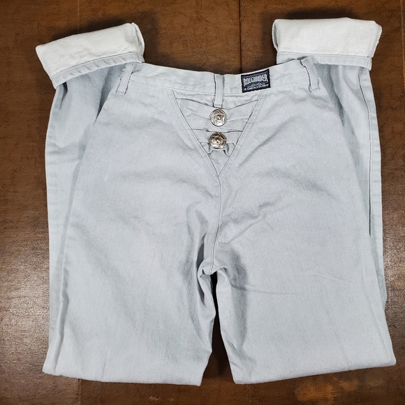 Vintage Rough Rider By Circle T Grey High Rise Jeans Ponchos on Waist, size 27 - Picture 1 of 8